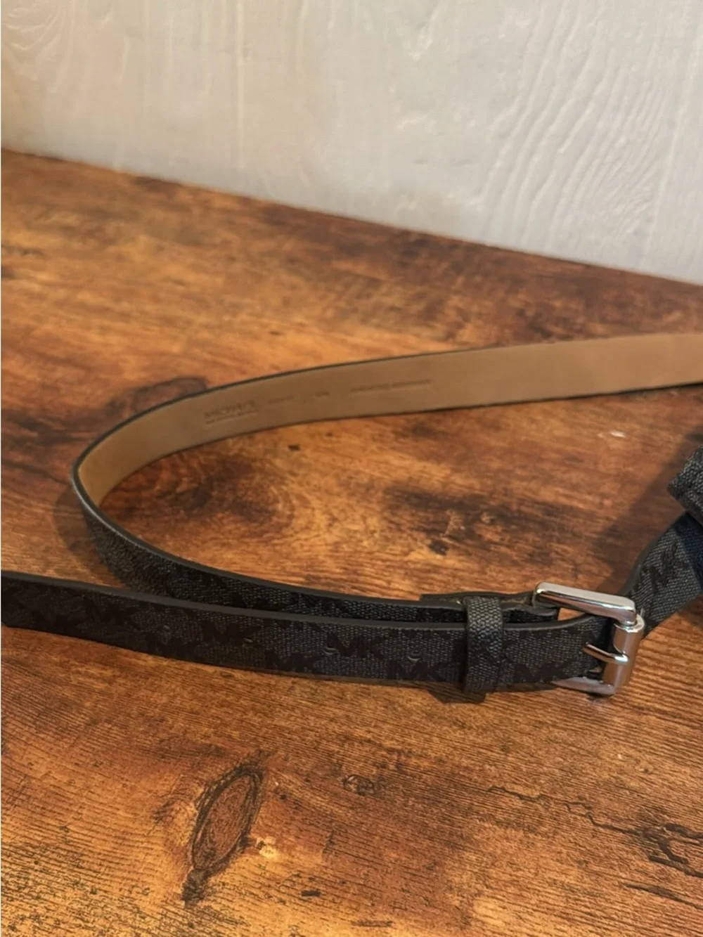 Michael Kors Black and Tan Logo Belt Bag